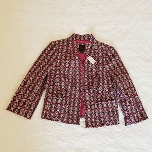The Limited Jacket L Pink Burgundy w/ Pockets NWT